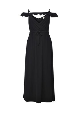 LOST INK PLUS  RUFFLE BARDOT MAXI DRESS